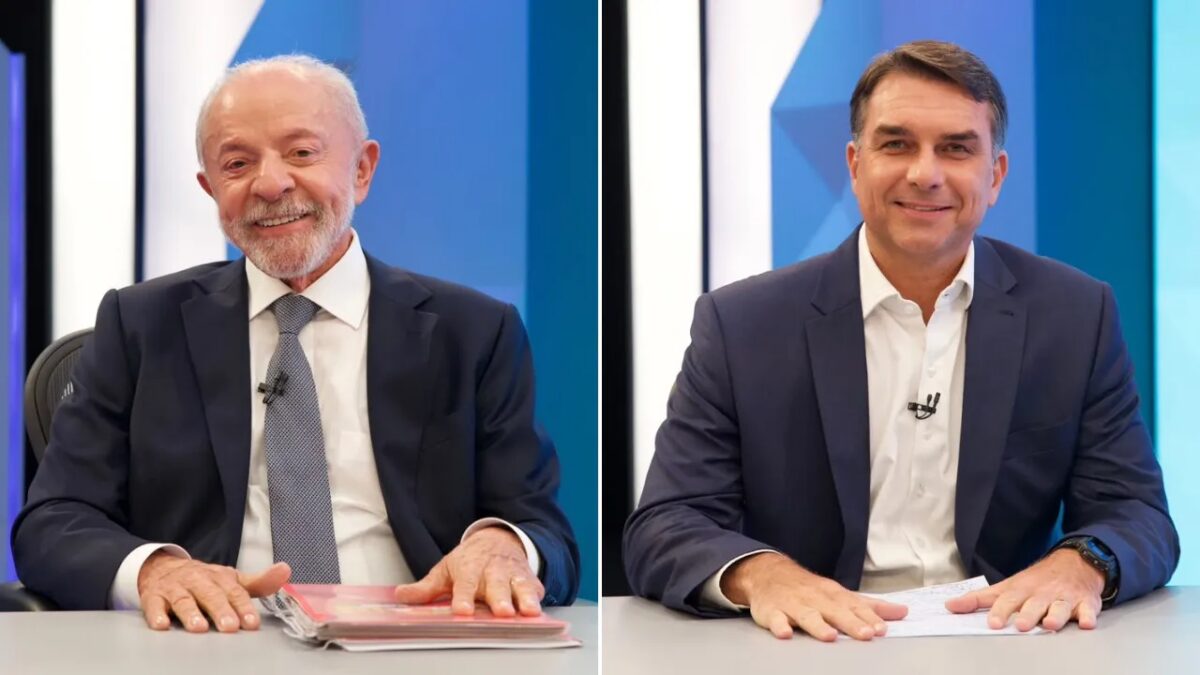 Termos mais repetidos por Lula e Flávio Bolsonaro em sabatina